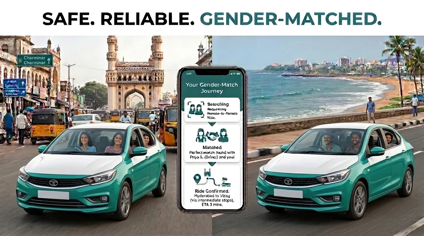 CityRyde cab service locations across Hyderabad
